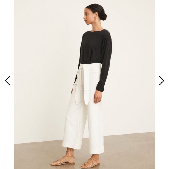 Vince Tie Front Crop Wide Pant - Picture 3 of 4